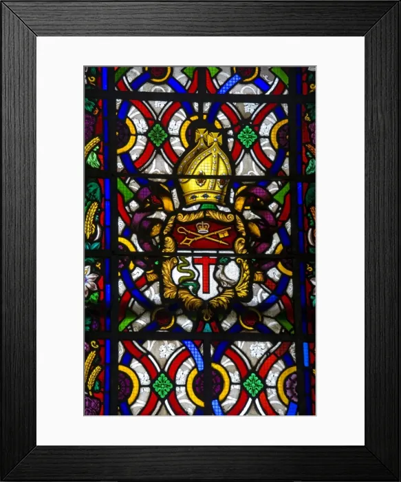 Framed Print : Stained glass window, St Framed Print : Stained glass window, St