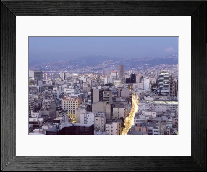 Framed Print : Elevated view towards the Central District Framed Print : Elevated view towards the Central District