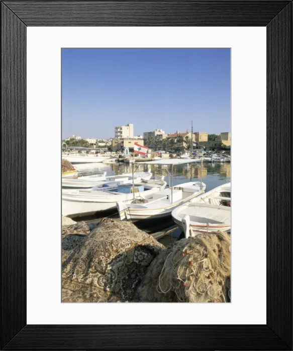 Framed Print : Fishing boats in the fishing harbour