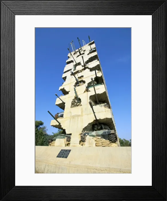 Framed Print : Tank monument to peace commemorating the end of Framed Print : Tank monument to peace commemorating the end of