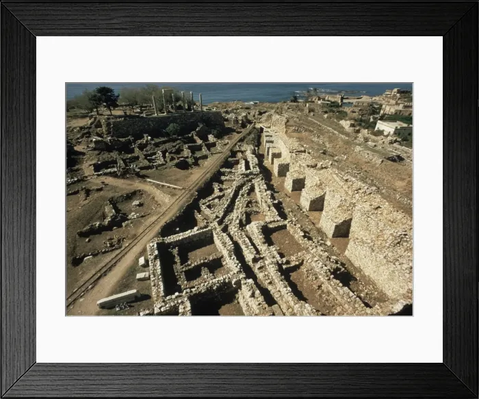 Framed Print : Arrow headed fortification wall of the old Phoenician Framed Print : Arrow headed fortification wall of the old Phoenician