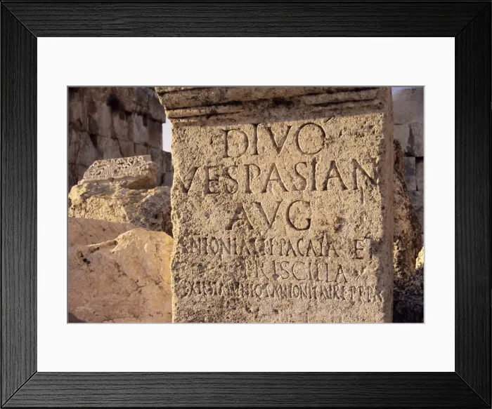 Framed Print : Inscription on stone in the Great Court Framed Print : Inscription on stone in the Great Court