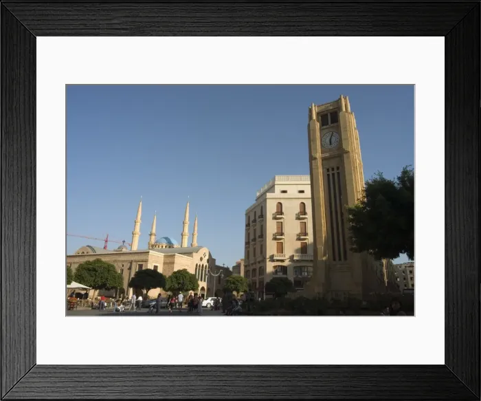 Framed Print : Clock tower in Place d Etoile (Nejmeh Square) Framed Print : Clock tower in Place d Etoile (Nejmeh Square)