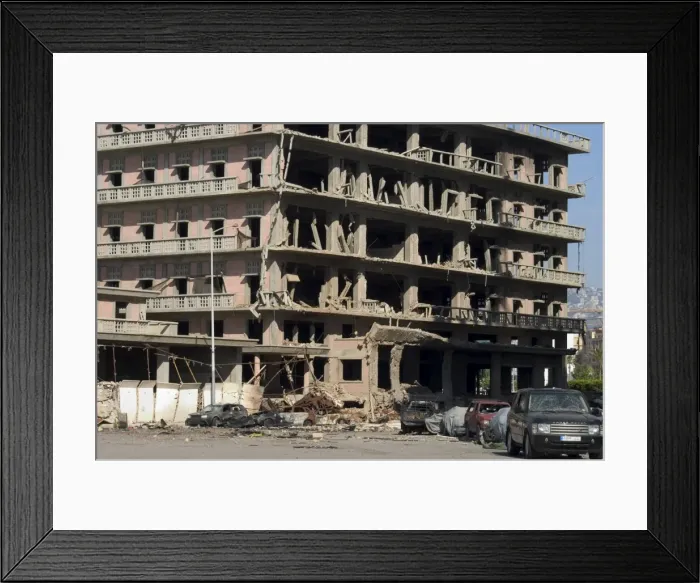 Framed Print : Car bomb devastation Framed Print : Car bomb devastation
