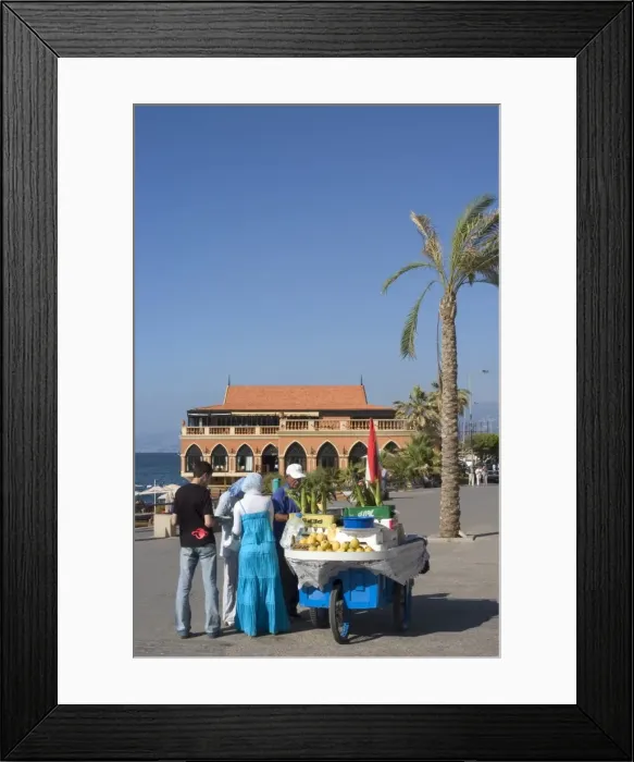 Framed Print : Corn seller on the Corniche Framed Print : Corn seller on the Corniche