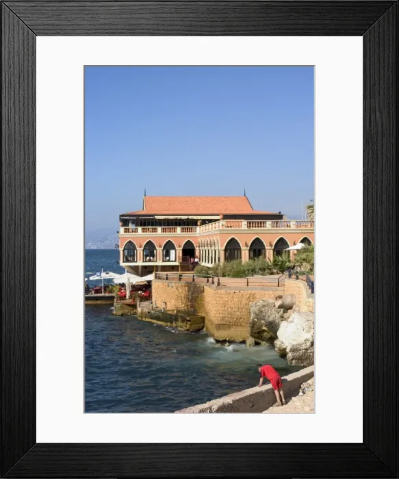 Framed Print : Fishing at the Corniche and harbour area Framed Print : Fishing at the Corniche and harbour area