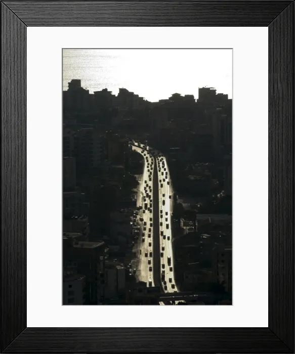 Framed Print : Traffic and bay of Jounieh Framed Print : Traffic and bay of Jounieh
