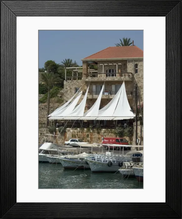 Framed Print : Boats in old port harbour Framed Print : Boats in old port harbour
