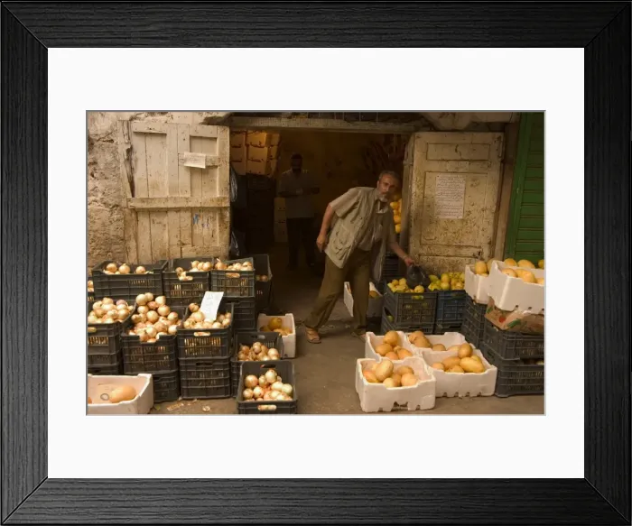 Framed Print : Fruit seller