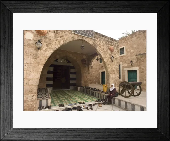 Framed Print : Going to prayers at Taynal Mosque Framed Print : Going to prayers at Taynal Mosque