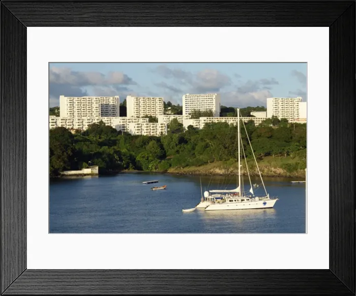 Framed Print : High rise residential blocks overlooking Scholerher Bay Framed Print : High rise residential blocks overlooking Scholerher Bay