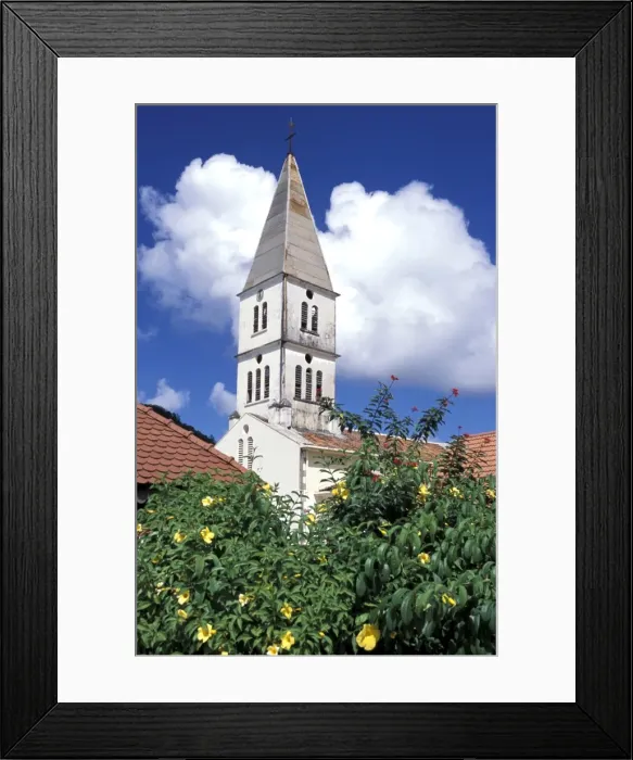Framed Print : Church in the village of Les Anses d Arlets Framed Print : Church in the village of Les Anses d Arlets