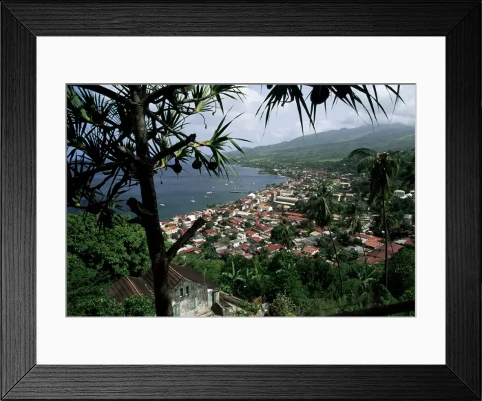Framed Print : Coast and town of Saint Pierre from the Mouillage area Framed Print : Coast and town of Saint Pierre from the Mouillage area