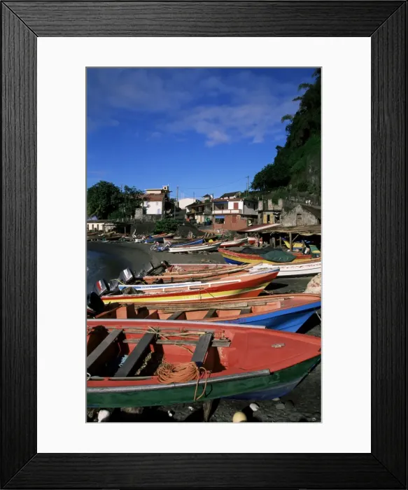 Framed Print : Grand Riviere fishing village in the northern tip of the island Framed Print : Grand Riviere fishing village in the northern tip of the island