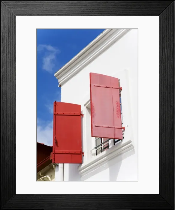 Framed Print : Building detail on Ernest Deproge Street Framed Print : Building detail on Ernest Deproge Street