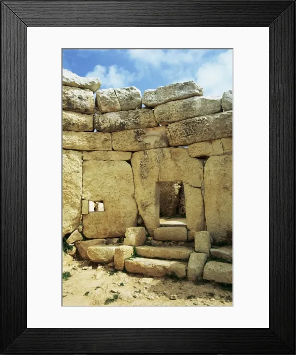 Framed Print : West temple with window stone Framed Print : West temple with window stone