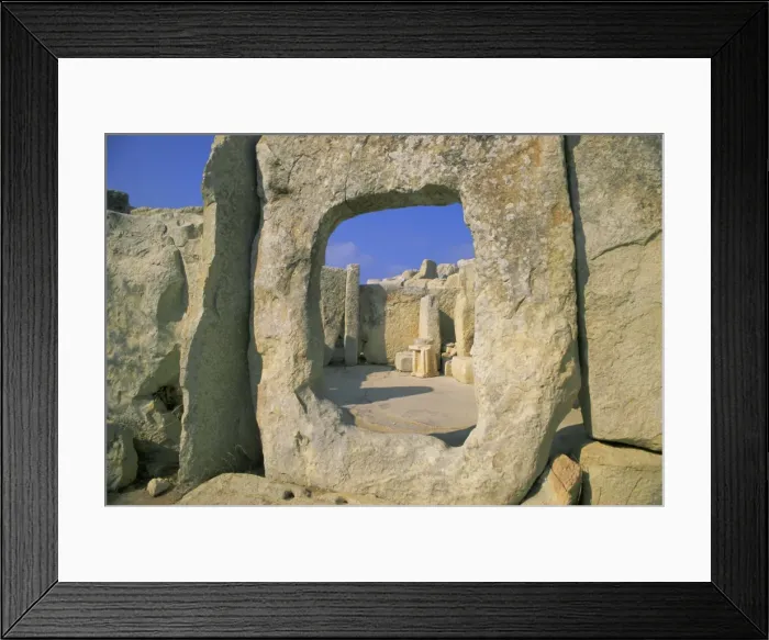 Framed Print : Megallithic temple dating from c Framed Print : Megallithic temple dating from c