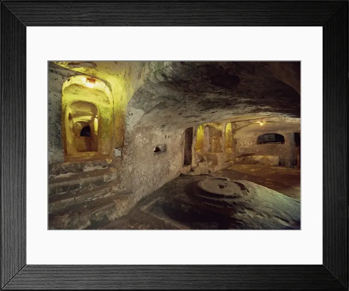 Framed Print : Interior of Christian tombs in St Framed Print : Interior of Christian tombs in St