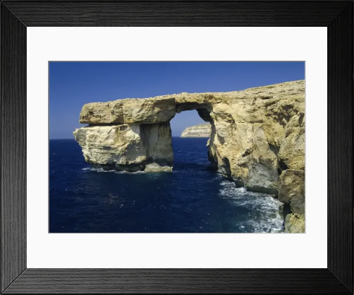 Framed Print : Natural bridge close to Dwejra Bay Framed Print : Natural bridge close to Dwejra Bay