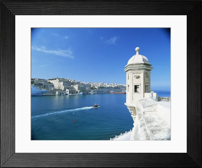 Framed Print : Valletta viewed over the Grand Harbour Framed Print : Valletta viewed over the Grand Harbour