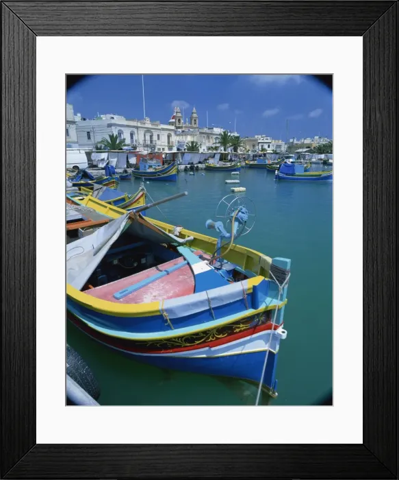 Framed Print : Marsaxlokk fishing harbour Framed Print : Marsaxlokk fishing harbour