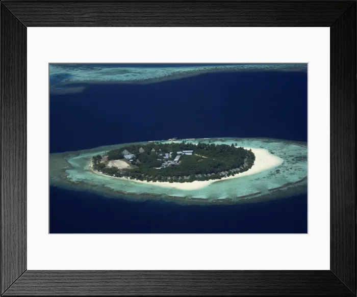 Framed Print : Small island developed for tourism