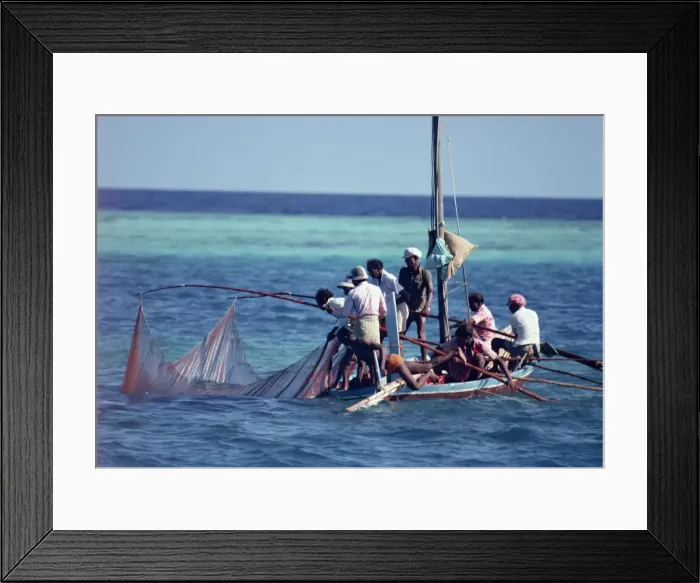 Framed Print : Crowded fishing boat raising its nets Framed Print : Crowded fishing boat raising its nets