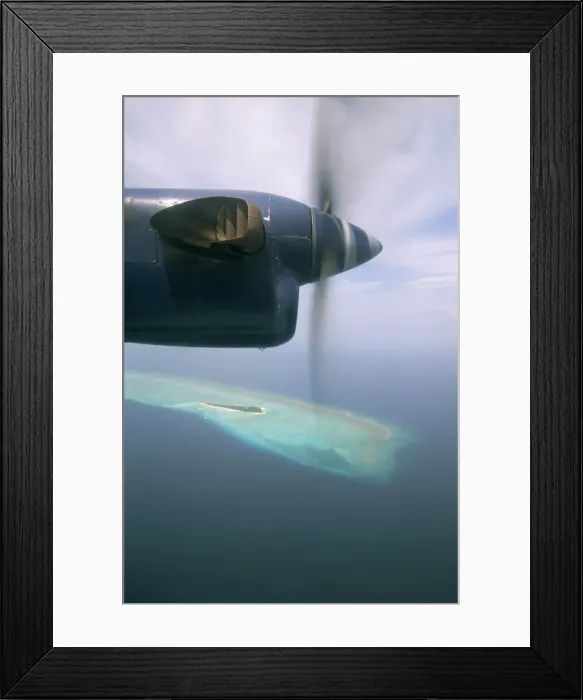 Framed Print : Aerial view of Baa Atoll Framed Print : Aerial view of Baa Atoll