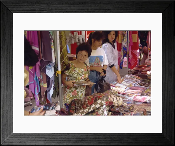 Framed Print : Fabric stall Framed Print : Fabric stall