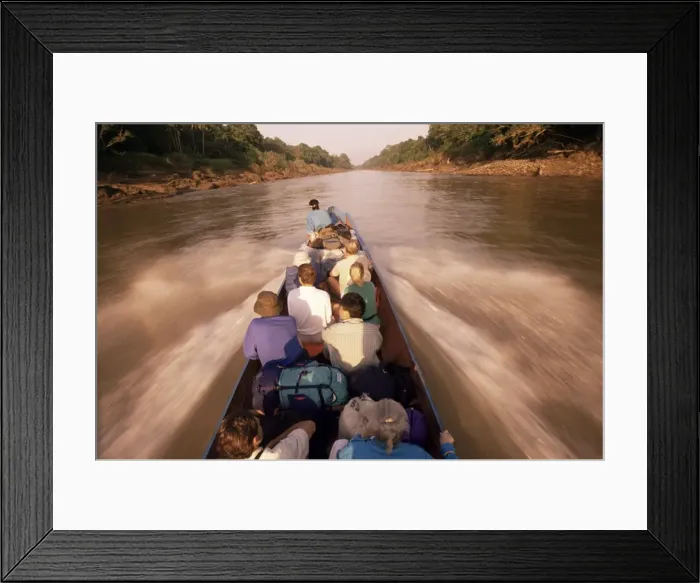 Framed Print : Boat trip, Mulu National Park Framed Print : Boat trip, Mulu National Park