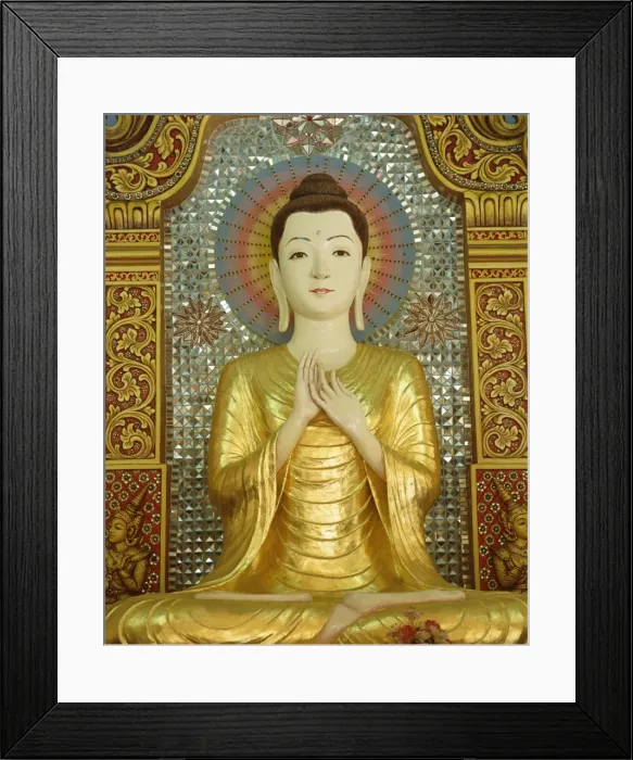 Framed Print : Statue of a seated Buddha Framed Print : Statue of a seated Buddha
