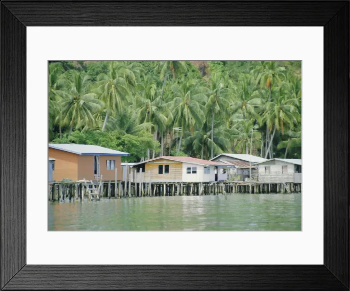 Framed Print : Stilt houses of a fishing village Framed Print : Stilt houses of a fishing village