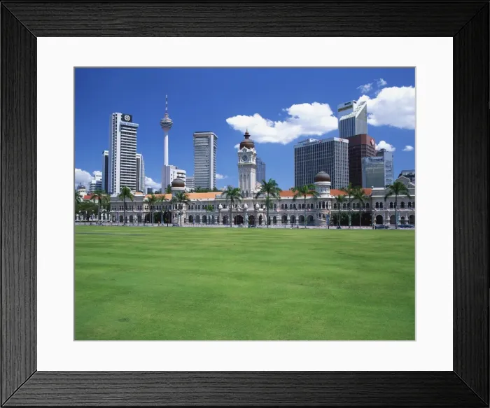Framed Print : The city skyline from Merdeka Square with the Sultan Framed Print : The city skyline from Merdeka Square with the Sultan