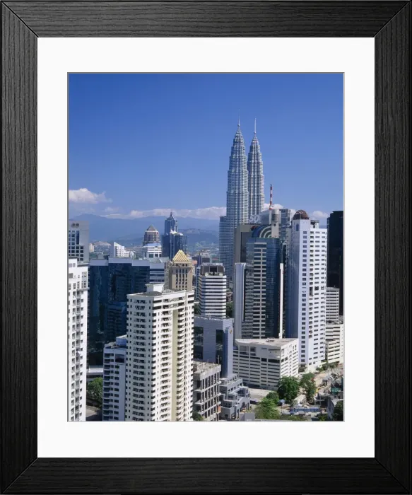 Framed Print : City skyline including the Petronas Towers Framed Print : City skyline including the Petronas Towers