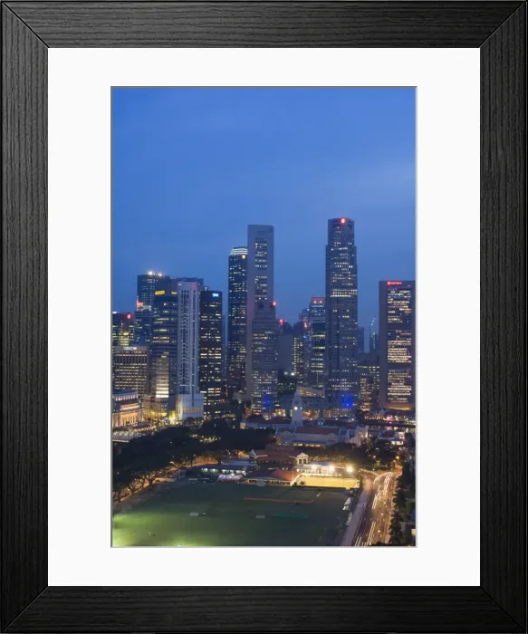Framed Print : City skyline at dusk Framed Print : City skyline at dusk