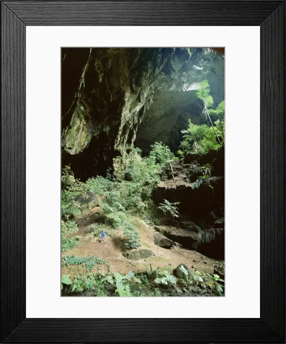 Framed Print : Looking out through entrance of cave Framed Print : Looking out through entrance of cave