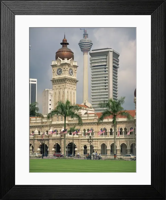 Framed Print : Sultan Abdul Samad Building and the KL Tower in Framed Print : Sultan Abdul Samad Building and the KL Tower in
