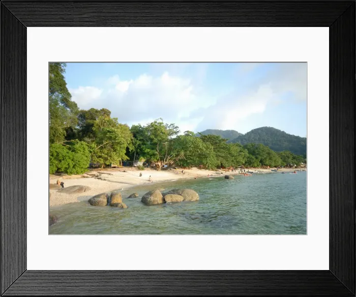 Framed Print : Tourists enjoying Nipah Beach at sunset time Framed Print : Tourists enjoying Nipah Beach at sunset time