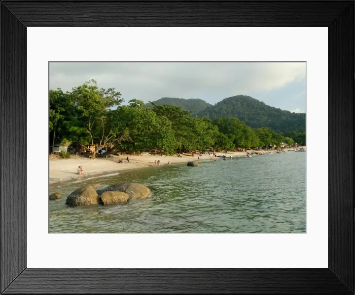 Framed Print : Tourists enjoying Nipah Beach at sunset time Framed Print : Tourists enjoying Nipah Beach at sunset time