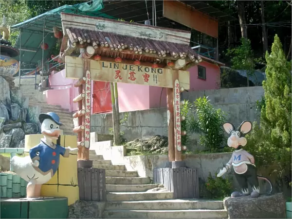 Donald Duck and Micky Mouse are unusual decorations