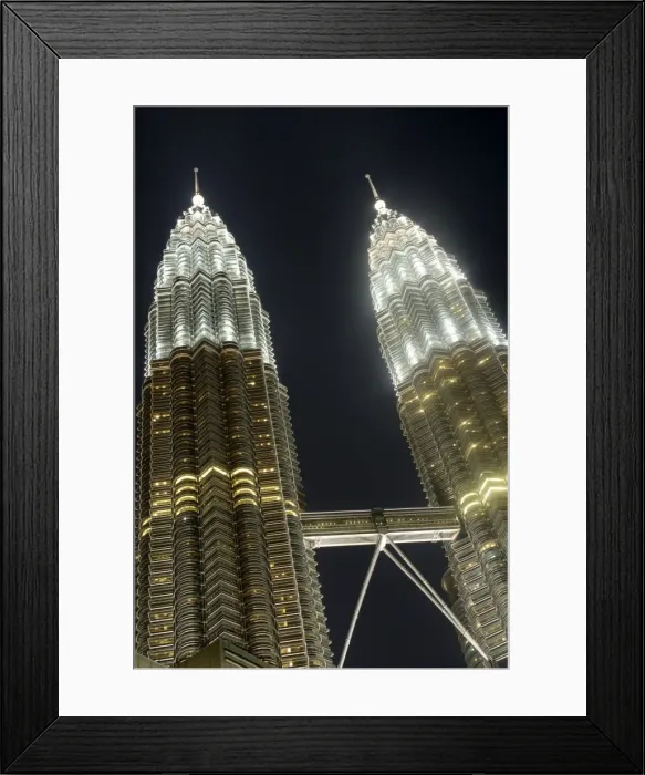Framed Print : Peaks of the Petronas Twin Towers Framed Print : Peaks of the Petronas Twin Towers