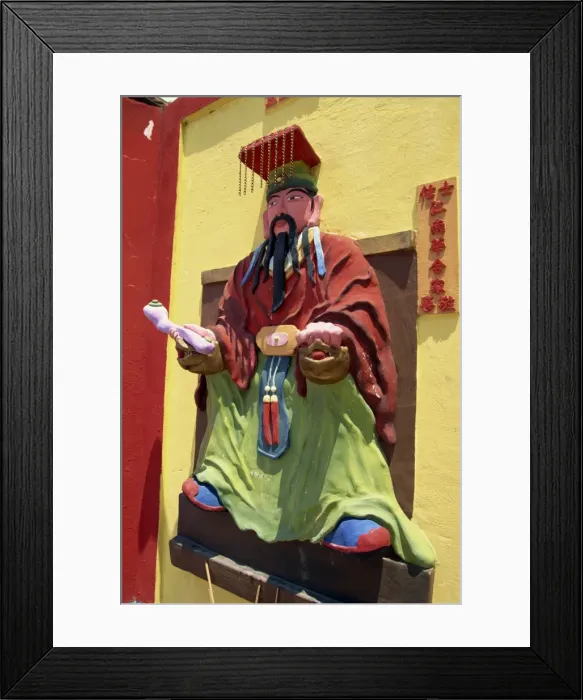 Framed Print : Statue on wall of the Chinese temple in Miri Framed Print : Statue on wall of the Chinese temple in Miri