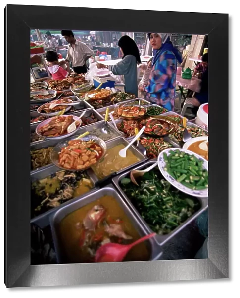 Food stall at Filipino market in Kota Kinabalu