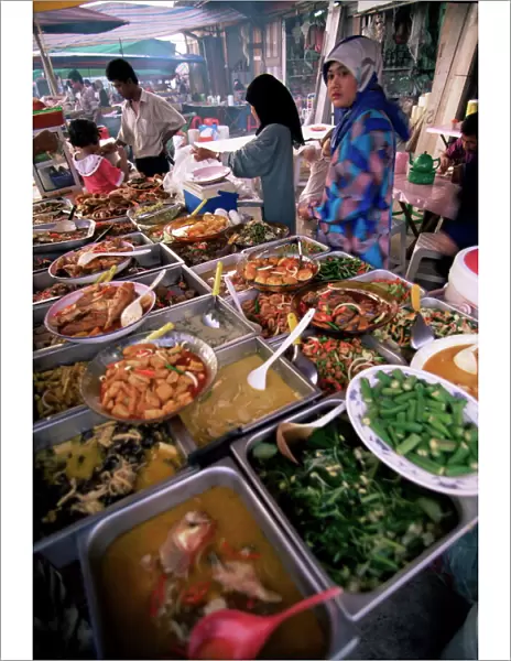 Food stall at Filipino market in Kota Kinabalu