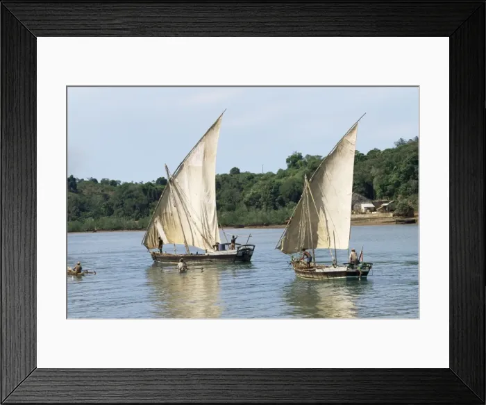 Framed Print : Sailboats, Nosy Be Island Framed Print : Sailboats, Nosy Be Island