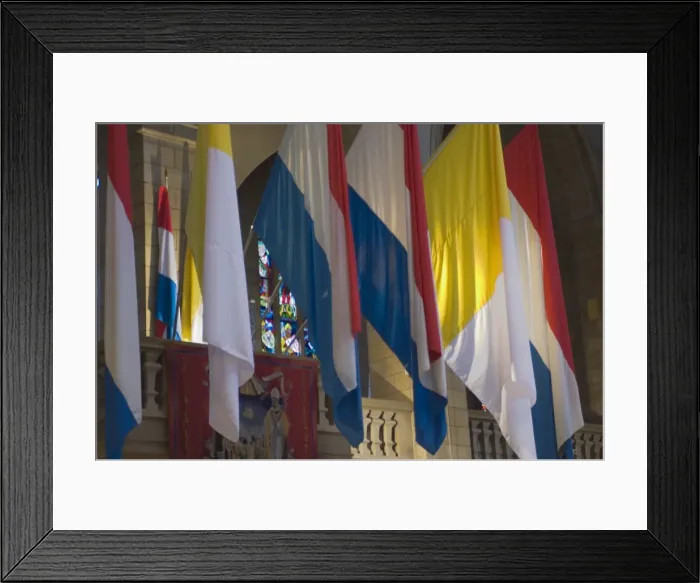 Framed Print : Flags of Luxembourg within Notre Dame Framed Print : Flags of Luxembourg within Notre Dame