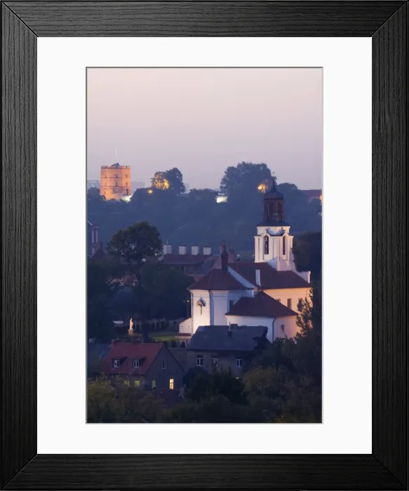 Framed Print : View of Old Town and city centre with Gediminas Tower Framed Print : View of Old Town and city centre with Gediminas Tower