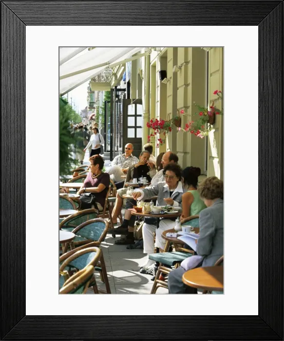 Framed Print : Cafe at Gedimino Pospektas Framed Print : Cafe at Gedimino Pospektas