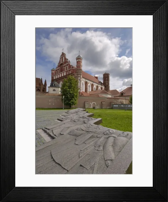Framed Print : Sculpture in front of the Bernardine Church and Monastery Framed Print : Sculpture in front of the Bernardine Church and Monastery