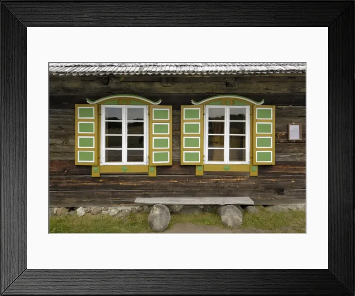 Framed Print : Window detail of a traditional Lithuanian farmstead Framed Print : Window detail of a traditional Lithuanian farmstead